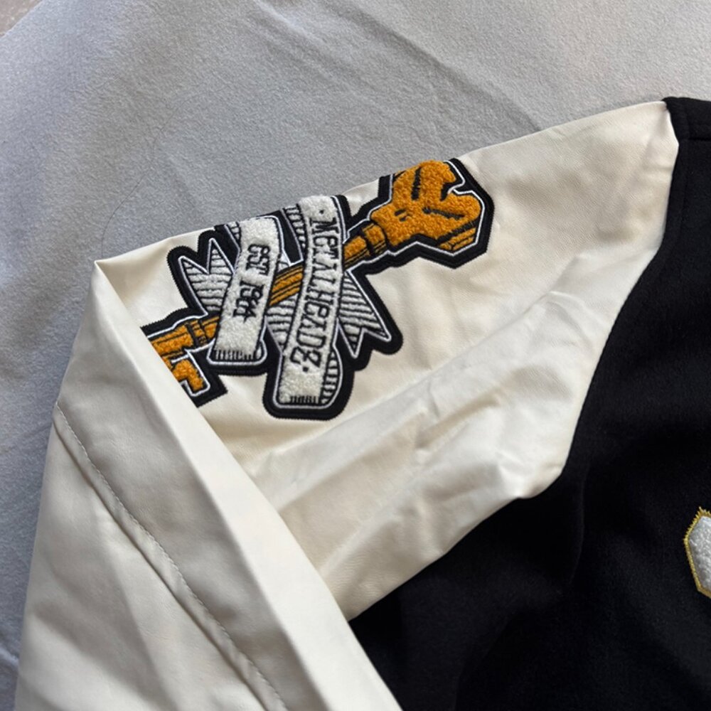 Stussy Goldie Metalheadz 30 Varsity Jacket Black - Picture 7 of 11